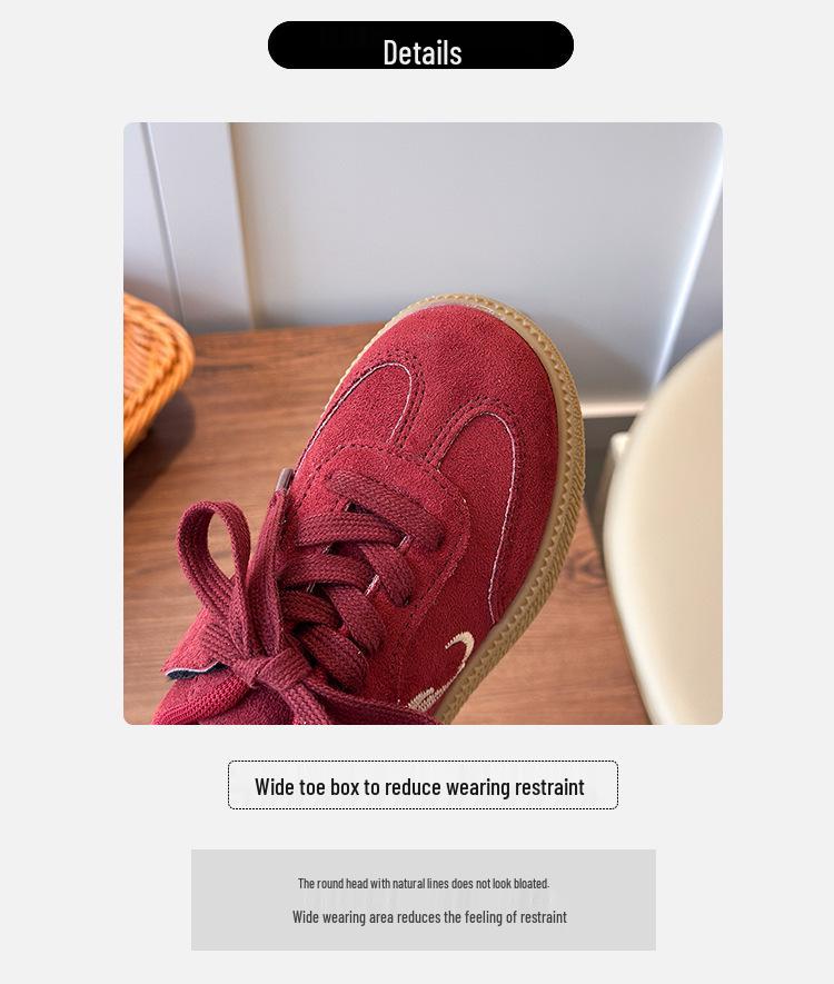 2025 Autumn Unisex Kids' Korean Style Skate Shoes - Casual Sports German Training Gump Shoes