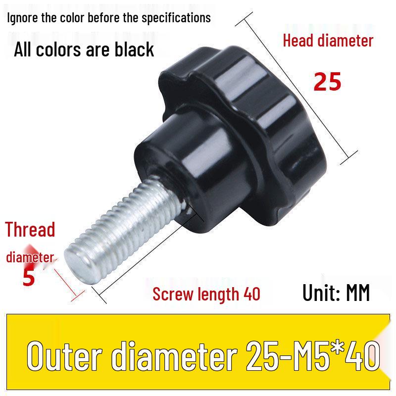 Star-Shaped Bakelite Hand-Tightening Screw Handle (M4-M10)