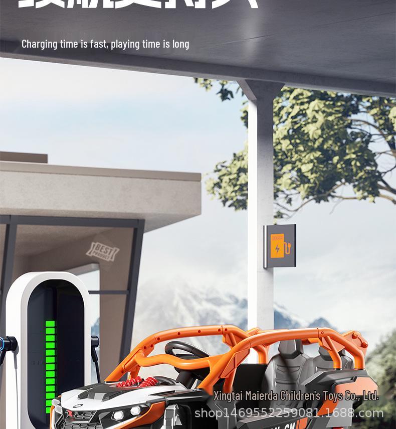 Kids' Two-Seater Electric Off-Road Car with Remote Control