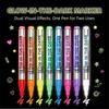 8 Colors Fluorescent Luminous Marker Party Decoration Paint Diy Crafts Creative Artwork Waterproof Non-Toxic Dark Pen Draw Tool