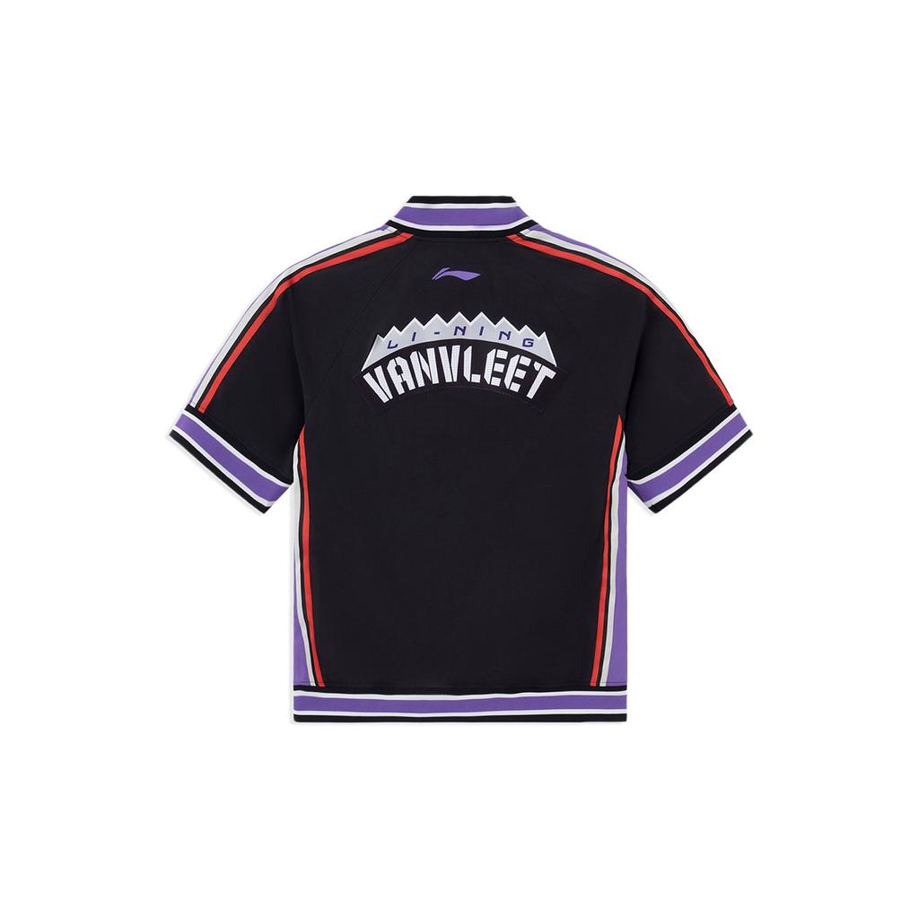 Li Ning Sports Basketbollserie Randig Kortärmad Jacka Herrjacka Vit AJDR547-2