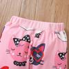 Girls' Cat Hooded Pullover and Pants Set - Spring/Autumn Fashion Two-Piece Outfit