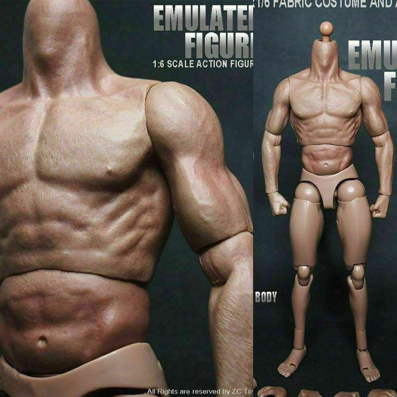12 Inch Muscular Male Action Figure Body Ideal For 1/6 Scale Creative Decoration