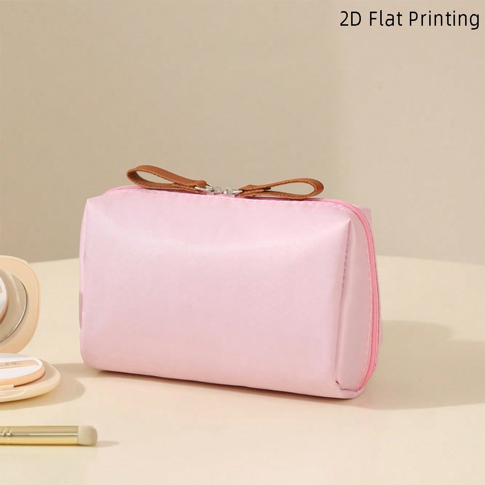 1pc Compact Waterproof Cosmetic Bag For Travel,Toiletry Organizer Storage Zipper Accessories Nail Make Up Bag