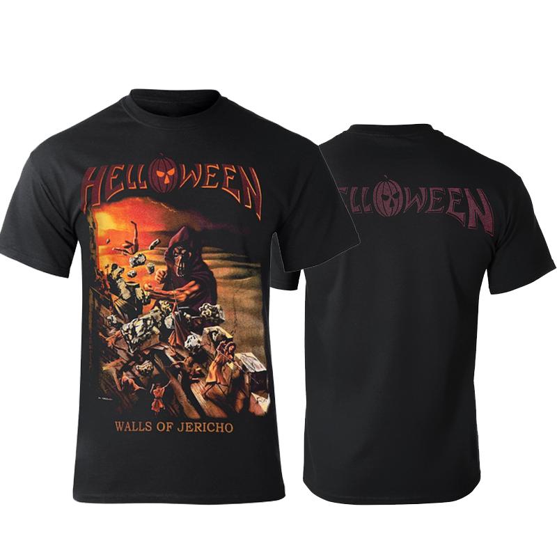New Rock Helloween 3D-gedrucktes Herren- und Damen-T-Shirt Retro Street Rock Kleidung Rundhals Kurzarm Harajuku Top