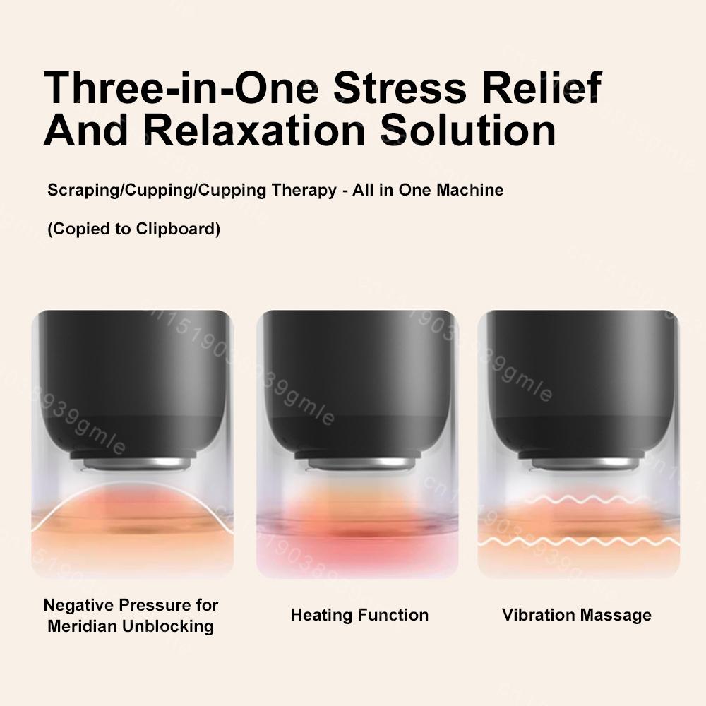 Intelligent Vacuum Cupping Massage Device Electric Heating Scraping Suction Cups Physical Fatigue Relieve Health Guasha Cans