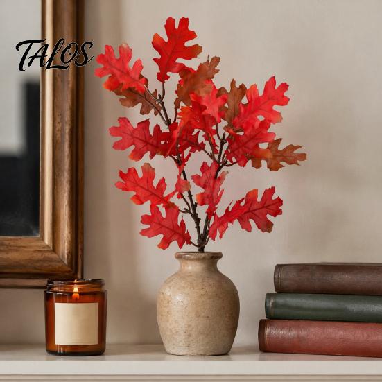 Non Fading Silk Plants Artificial Maple Leaves, Faux Hanging Plant for Home Decor, Realistic Cascading Mother's Day Flower Gifts Leaves Wall
