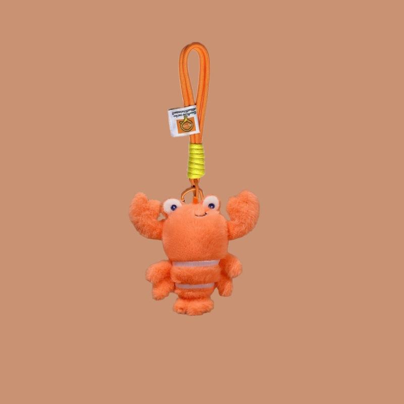 Cute Cute Marine Animal Jellyfish Pendant Plush Toy Doll Crab Lobster Keychain Bag Pendant