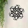 Abstract Sun Metal Wall Art Iron Sculpture with Swirl Design Powder Coated Decor for Living Room Bedroom Gift