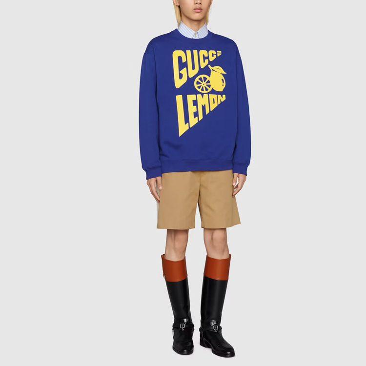 GUCCI Lemon Print Sweatshirt 681217-XJDV0-4120