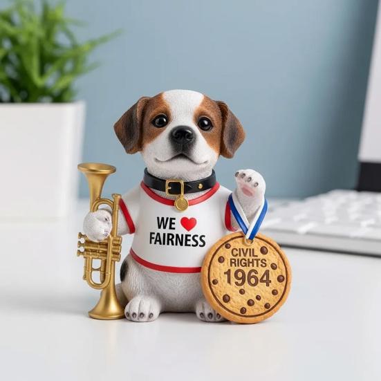 Animal History Resin Ornament American Style Animal Figurine History Themed Patriotic Animal Sculpture for Home Office Desk