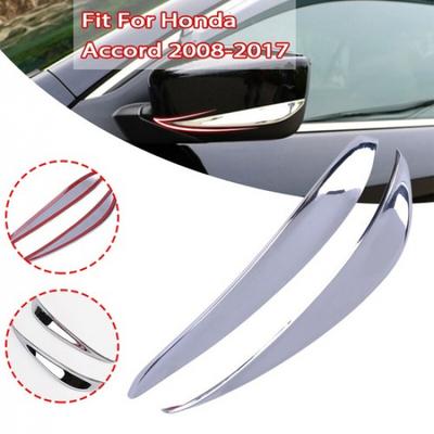 Chrome Fit For Honda Accord 08-17 Rear View Wing Side Mirror Trim Strip Cover