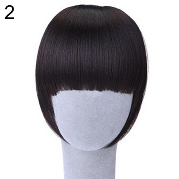 New Pretty Girl's Clip On/In Neat Bang Straight Fake Fringe For Bob Hair Style