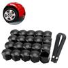 Car Wheel Lug Nut Covers 20PCS Black Plastic Bolt Caps With Clip Wear-Resistant Protection For Car Tires Auto Accessories P7F2