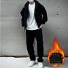 Men's Casual Sportswear Set: Trendy Cardigan Hoodie & Loose Trousers for Spring/Autumn
