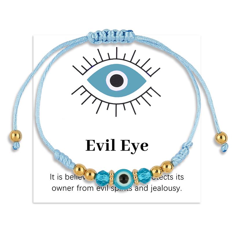 Turkish Lucky Evil Eye Bracelets For Women Handmade Braided Beaded Knot Rope Wristband Party Friendship Couple Lucky Jewelry