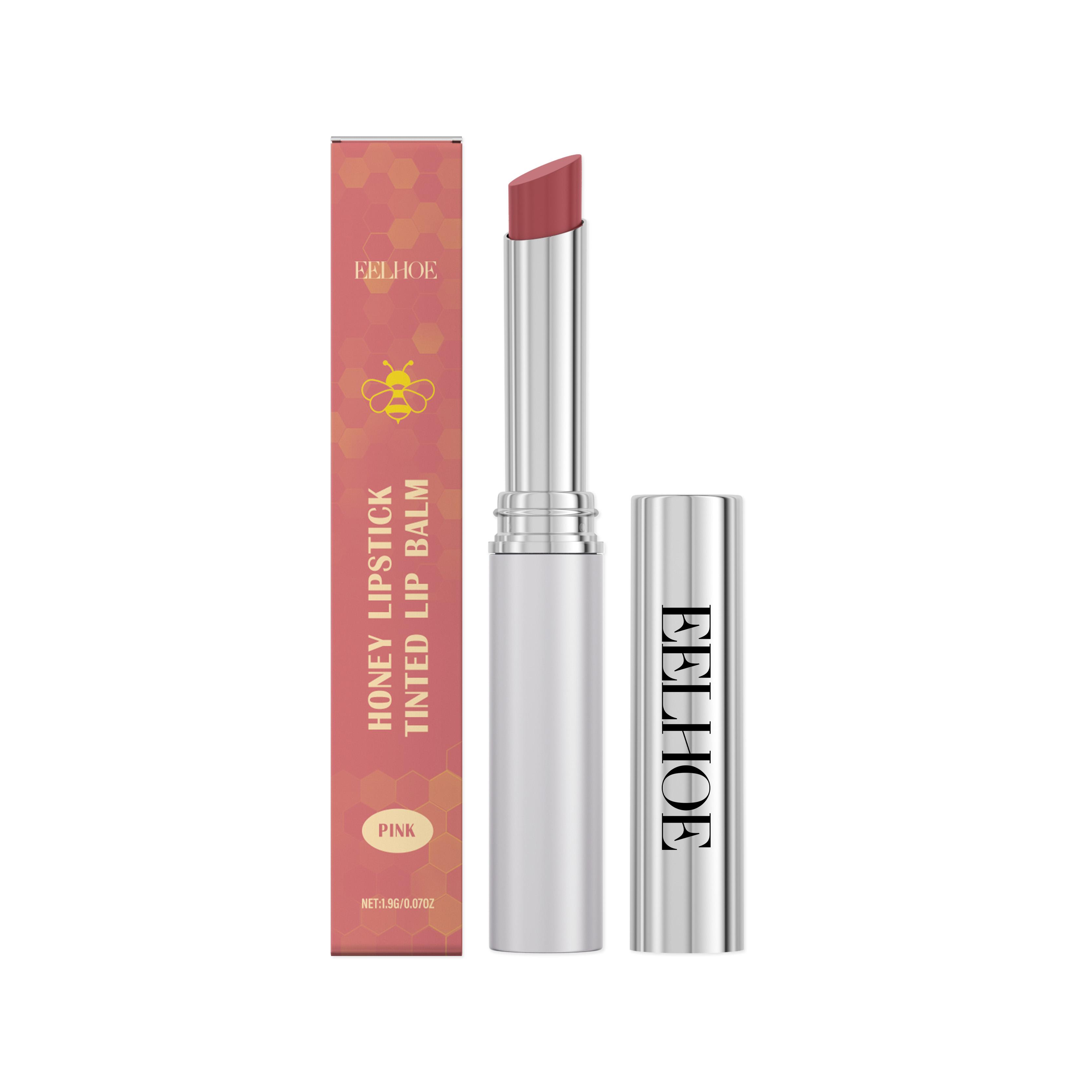 EELHOE Pink Moisturizing Honey Lipstick Moisturizing Nourishing Lip Gloss Creates Beautiful Glossy Lip Makeup