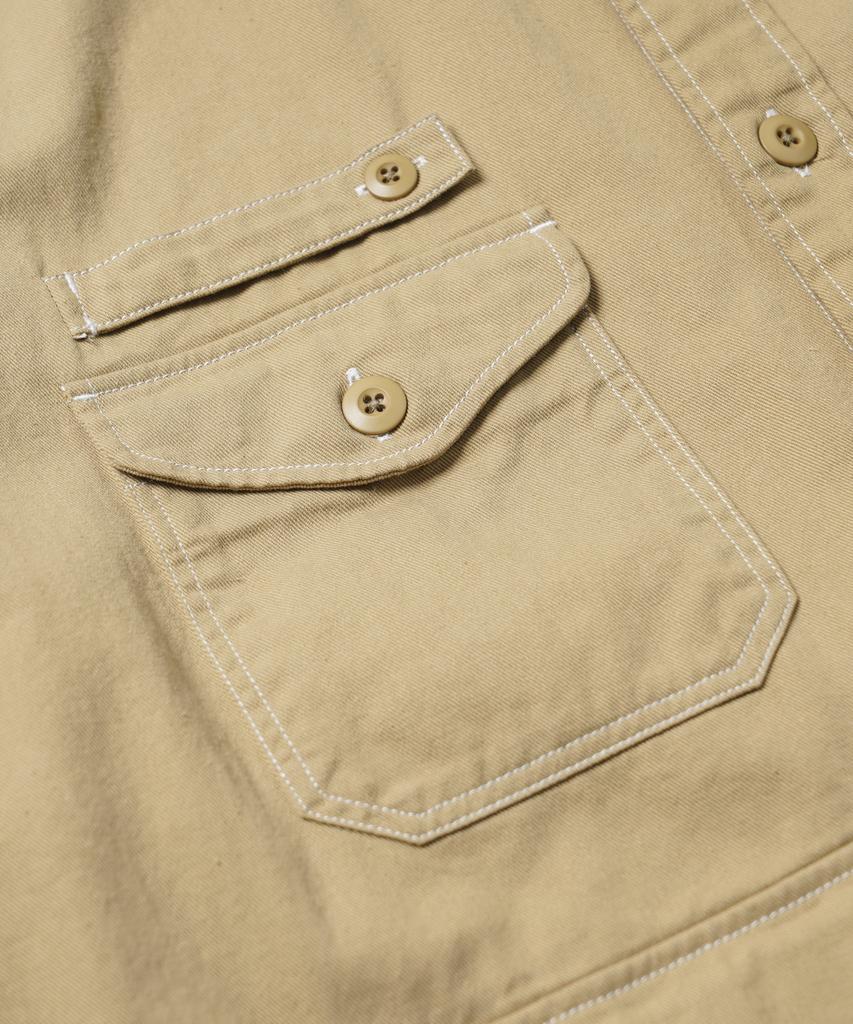 FRIZMWORKS Twill Utility Pocket Shirt Jacket _ Beige