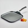 Nonstick Square Griddle Aluminum Dishwasher Safe Griddle Breakfast Lunch Cooking Lightweight Stay Cool Handle Compatible with