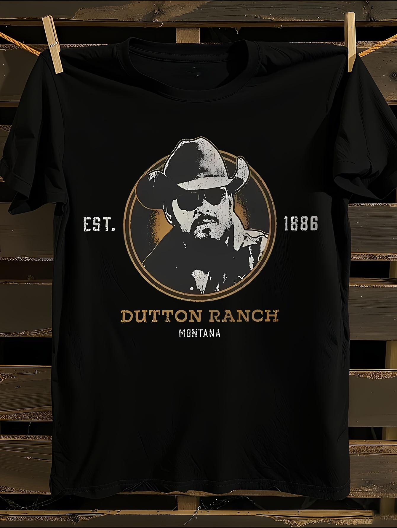 Yellowstone TV Show Dutton Ranch Logo T-shirt XXXXL