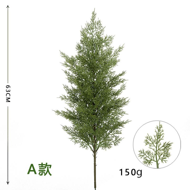 Simulated Pine Branch Single Decorative Christmas Green Plant Ornament Indoor Flower Arrangement Accessories, Simulated Pine Needles