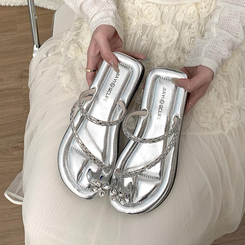 Fairy wind one-word non-slip slippers summer wear cool slippers 35