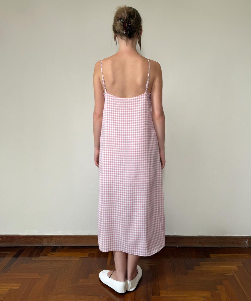 SINOON Gingham Dress (Pink)
