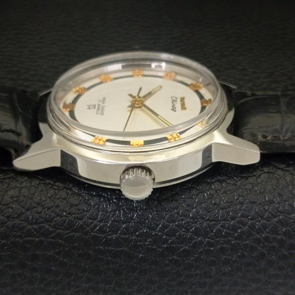VINTAGE HMT CHIRAG HAND-WINDING INDIAN MENS SILVER COLOR DIAL WATCH A703034-1 R212-a703034