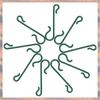 2025 Trend 100 Packs Plastic Green Bauble Hooks For Hanging Christmas Tree Decorations,Christmas Wreath,Ornament And Lights Hang