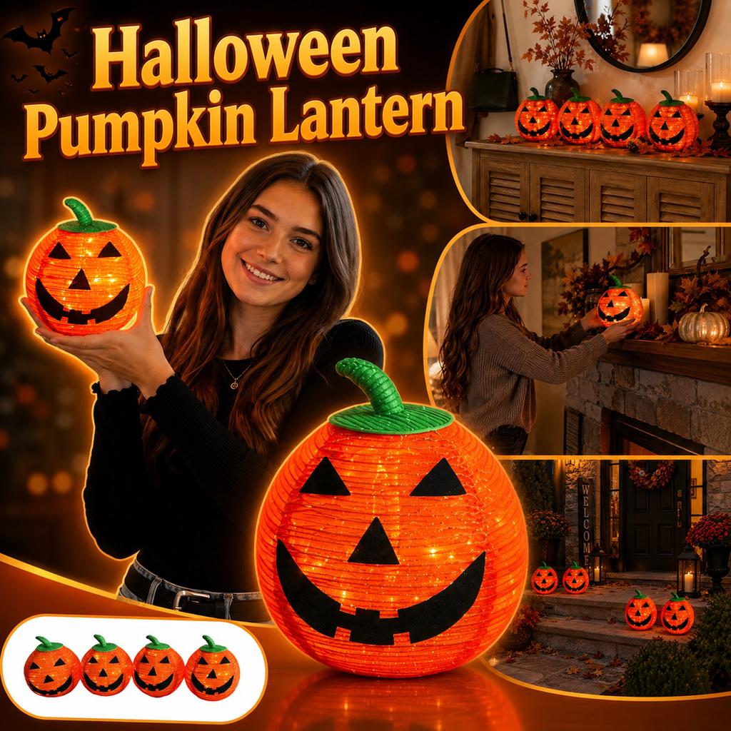 Halloween Pumpkin Decoration with LED Light for Home Party Bar Props
