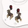 Oil Drop Pendant Zebra Earrings Trend Jewelry Animal  Earrings Enameled Earrings  Summer