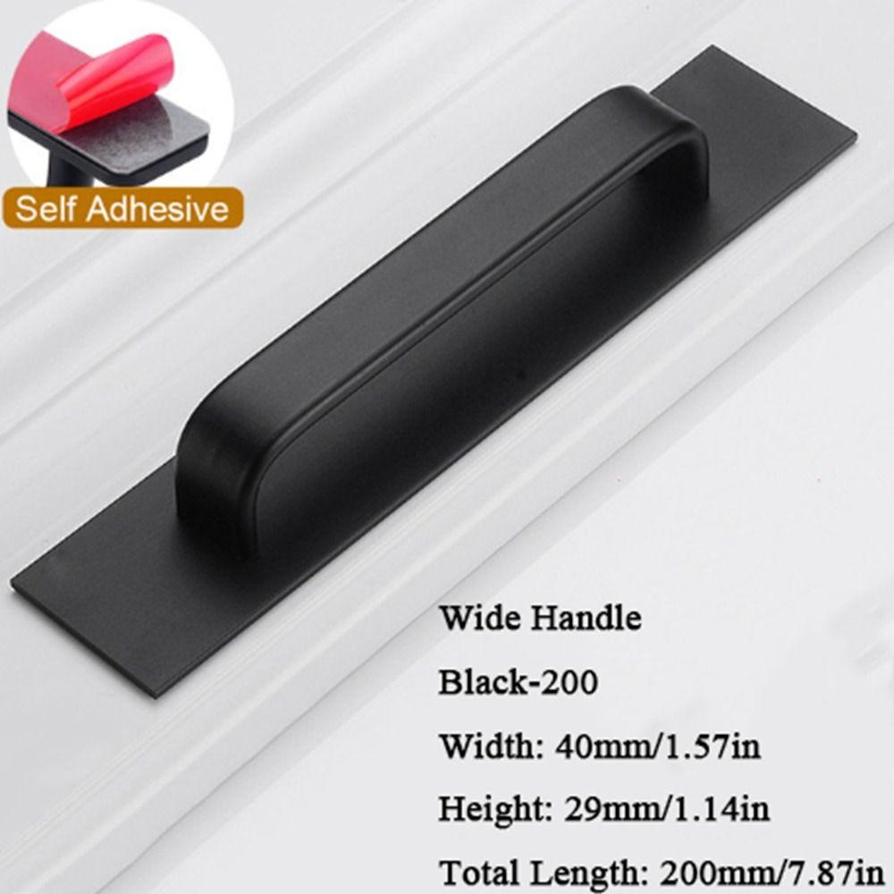 Aluminum Alloy Punch-free Door Handle Practical Waterproof Closet Knob Black/Gold/Silver Moisture-proof Window Handle Furniture
