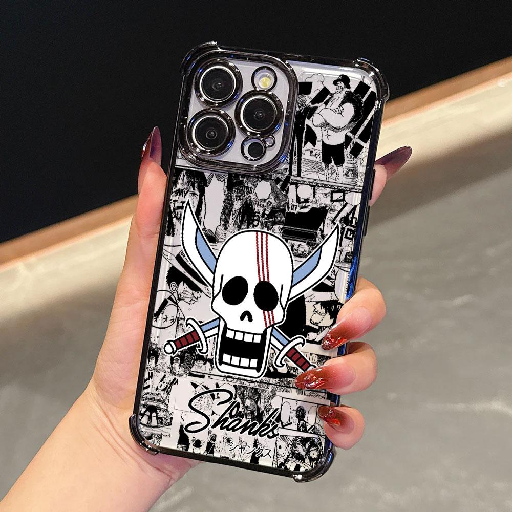 Anime Logo One Pieces Luffy Funda For iPhone 17 Pro 16 15 14 13 12 11 Pro Max Case 17 Plus 17E 16E 17Air Protection Phone Cover