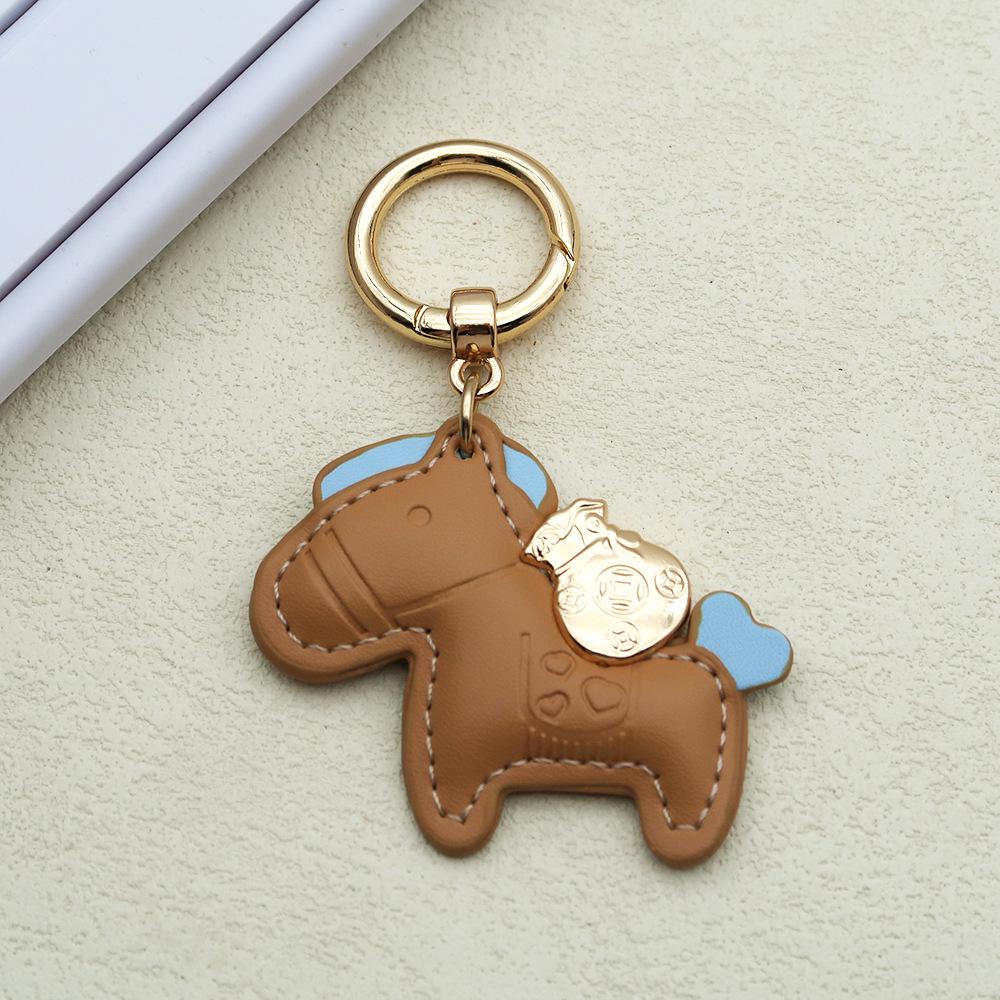 Instant Money Cartoon Pony Pendant Keychain for Couples