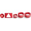 For Hyundai Elantra  2024 2025 Accessories, 5pcs Aluminum Alloy Knob Cover Trim Set - A/C, Volume, Start Button & Hazard Light (Red)