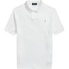 Polo Embroidered Pony Logo Pattern Ribbed Knit Cotton Polo Shirt Standard Fit Men Tops White 710P07774-004