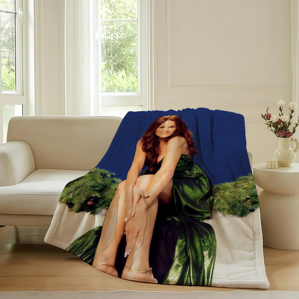 German Singer Andrea Berg Blanket For Sofa Office Bed Plane Travel Sleep Read Relax Camping Soft And Warm