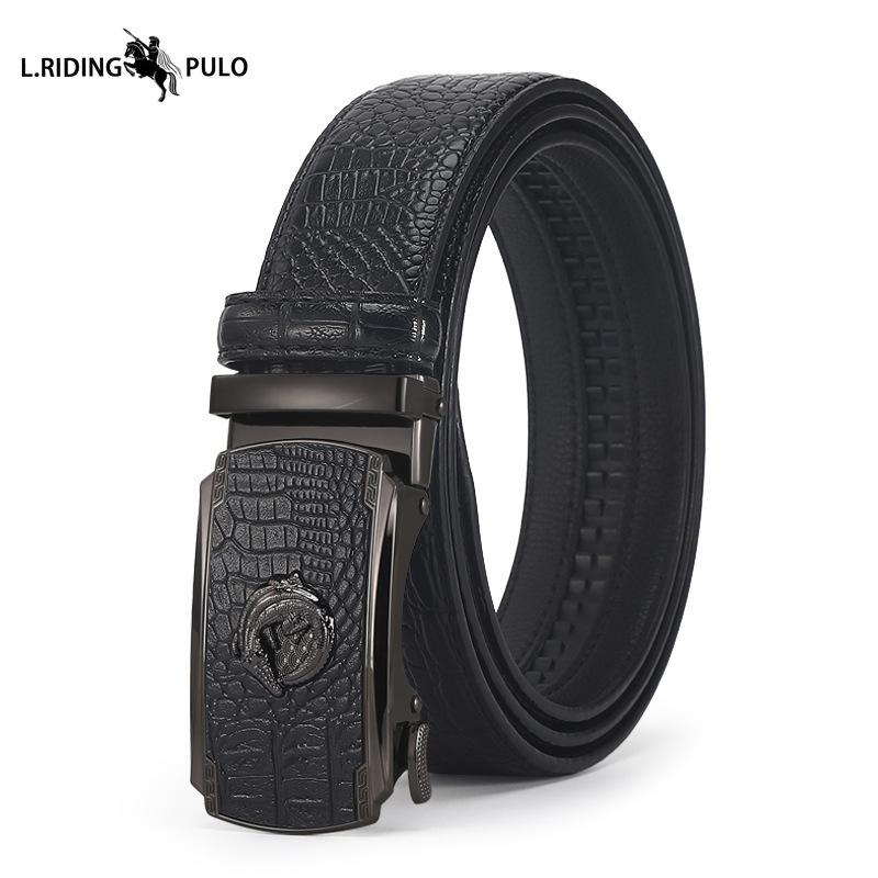 Men's High-end Crocodile Belt Business Fashion Young People Automatic Buckle Belt