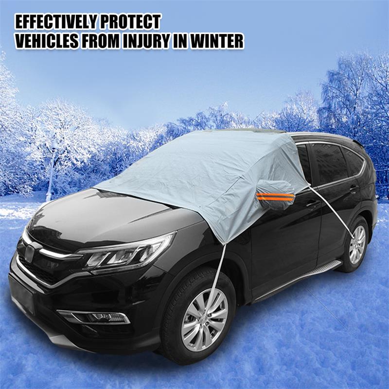 Couverture Pare-Brise Voiture Hiver 4 Couches - Protection Givre Neige Glace, Universelle Et Portable