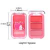Three-color Pink Velvet Blush Long-lasting and Not Easy To Remove Makeup Cream-like Gloss Pearlescent Rouge Facial Makeup