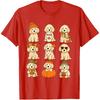Cute Goldendoodle Fall Dogs Pumpkin Autumn T-Shirt