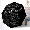 1pc Premium Beer Automatic Open Close Umbrella  Windproof Canopy, Automatic Open Close Button10151