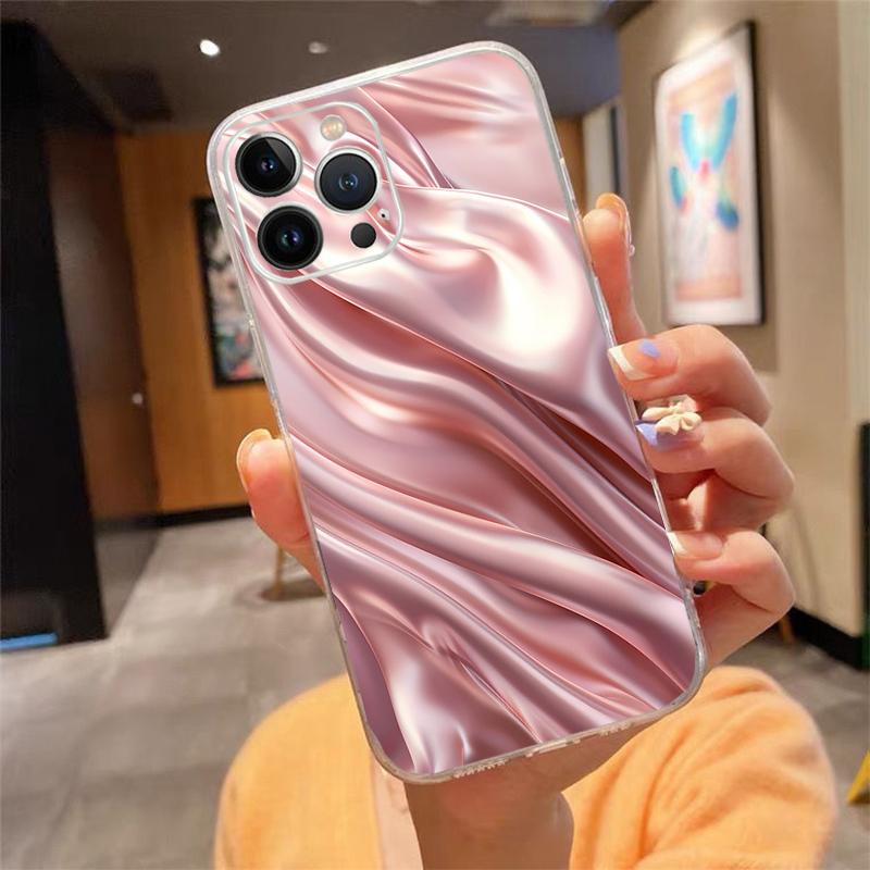 

Phone Case Carcasa Funda For iPhone 17 Pro Max Air 16 15 14 13 Pro Max 15 16 Pro 15Plus Pink rose gold Case iPhone 13ProMax