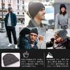 TOP-EX Merino Wool 100% Beanie with Fleece Lining, XL/2XL (Head Circumference 62–66 cm) [Hat], Gray