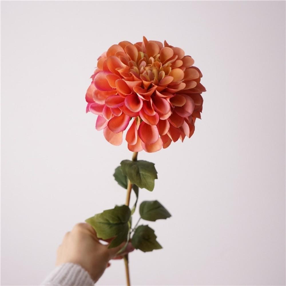 New Silk Artificial Dahlia Flowers Decorative Pink Chrysanthemum Fake Flower Floral Artificial Faux Plants Home Decoration