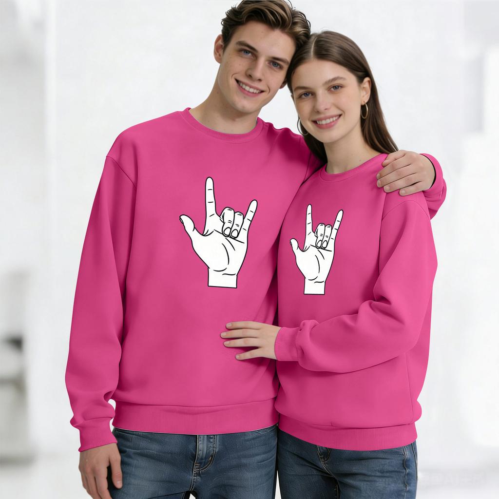 Męska bluzka z długim rękawem z okrągłym dekoltem, unisex, para, casualowa bluzka sportowa