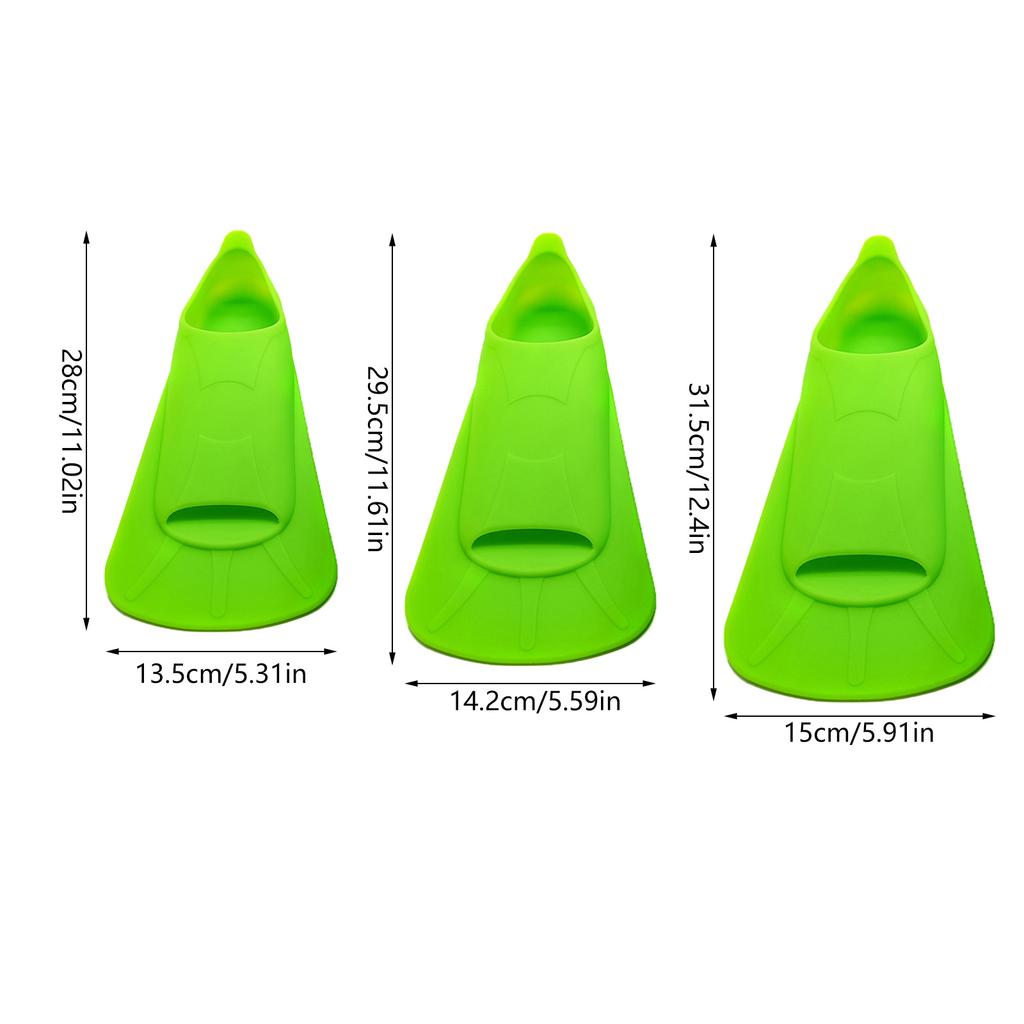 Silicone Swimming Training Fins Swim Flippers Travel Size Short Fins for Snorkeling Diving Pool Man Women Kid Travel