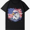 USA Streetwear Graphic Tee | Eagle Bandana & Flag Design | Unisex Fit