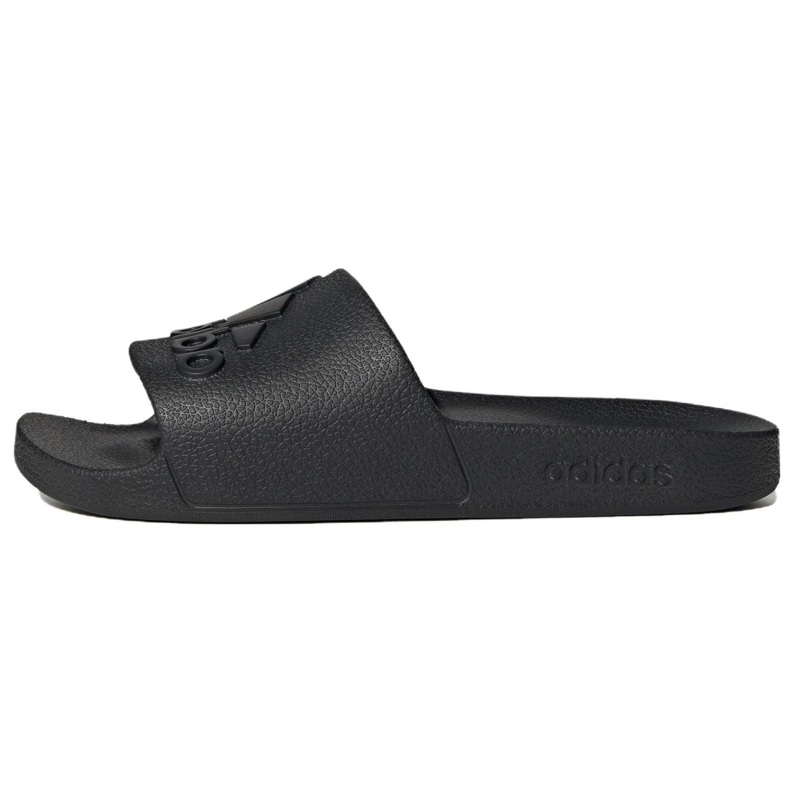 

new Adidas Adilette Aqua Slides Core Black Logo 39