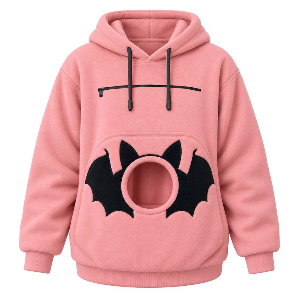 Unisex Mikina s dlouhým rukávem a kapsou na mazlíčka pro a Psa, Volný střih, Teplý, Ležérní Pulovr